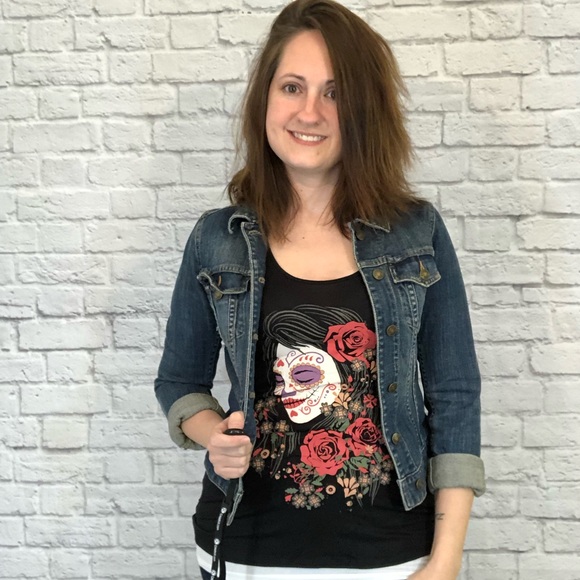 Bear Dance | Sugar Skull Girl Graphic Tank Top - Picture 3 of 8